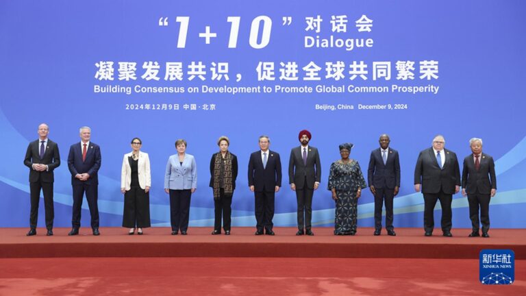 Premier Li Qiang na spotkaniu z liderami światowych organizacji ekonomicznych